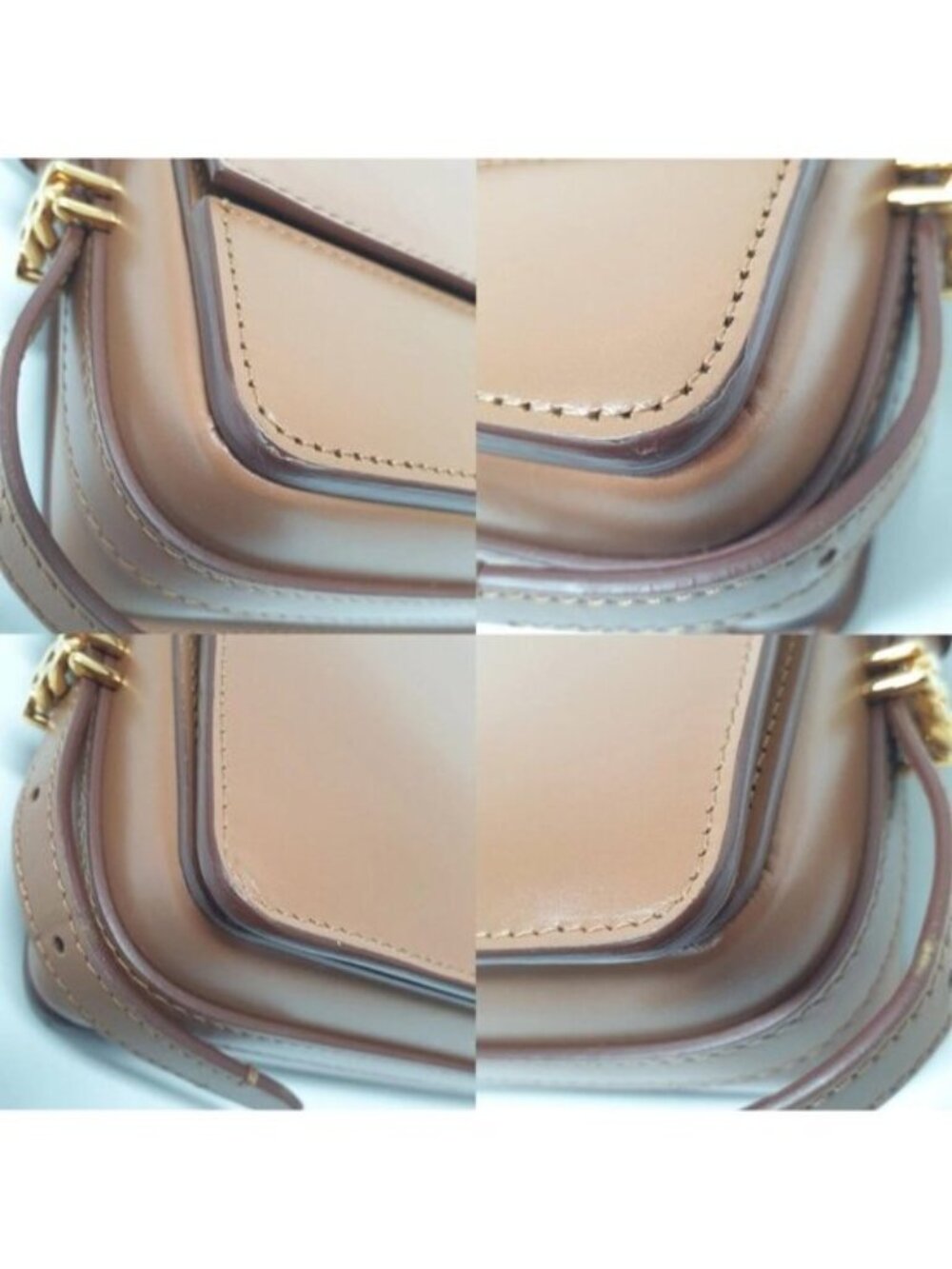 Authentic Burberry Brown Leather Shoulder Bag Logo Flap Dust Bag Luxury - Picture 6 of 12
